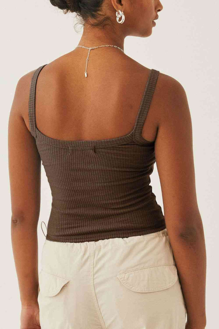 Stilla | Dine Drømme Ribbet Cropped Cami
