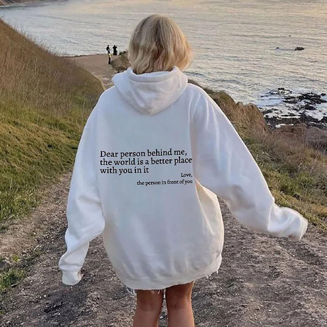 Stilla | Hoodie med Ryg-Udtalelse