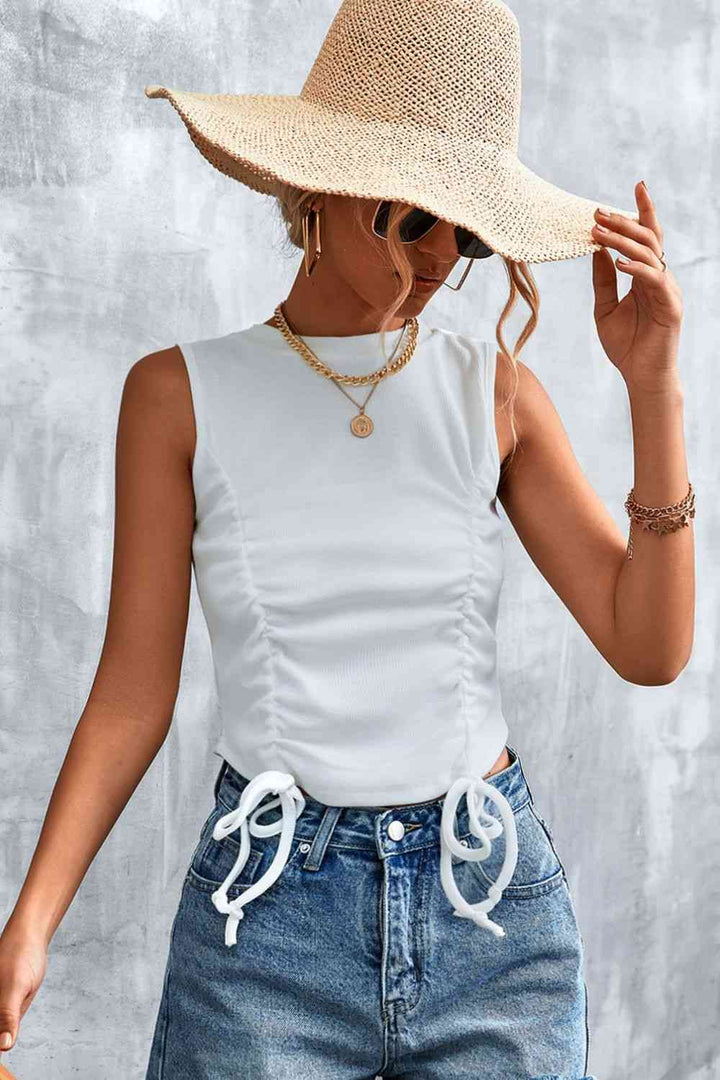 Stilla | Detalje Rund Hals Tanktop