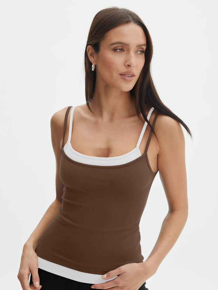 Stilla | Lagdelt Firkantet Hals Kort Camisole