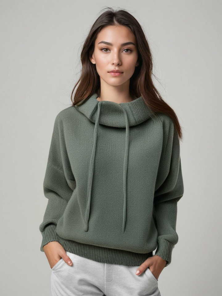 Stilla | Stilfuld Strik-Hoodie til Kvinder