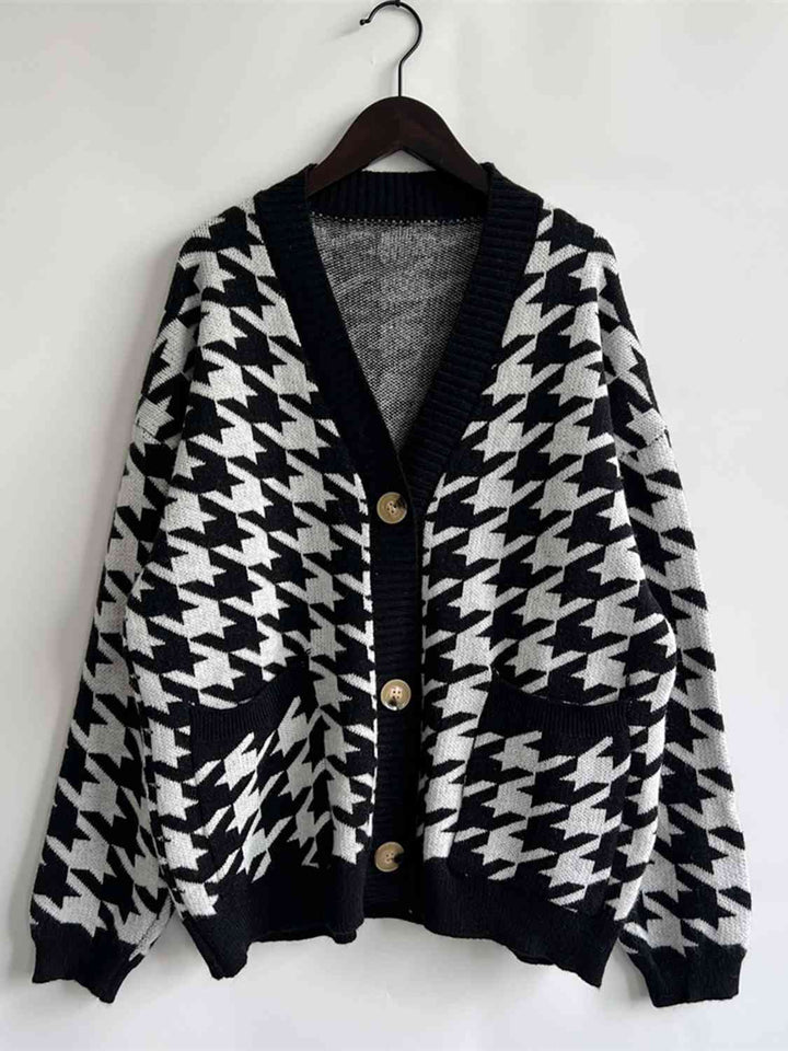 Stilla | Knap Front Cardigan Med Lommer