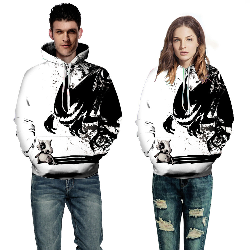 Unisex Hættepullover med unikt grafiskelement Stilla