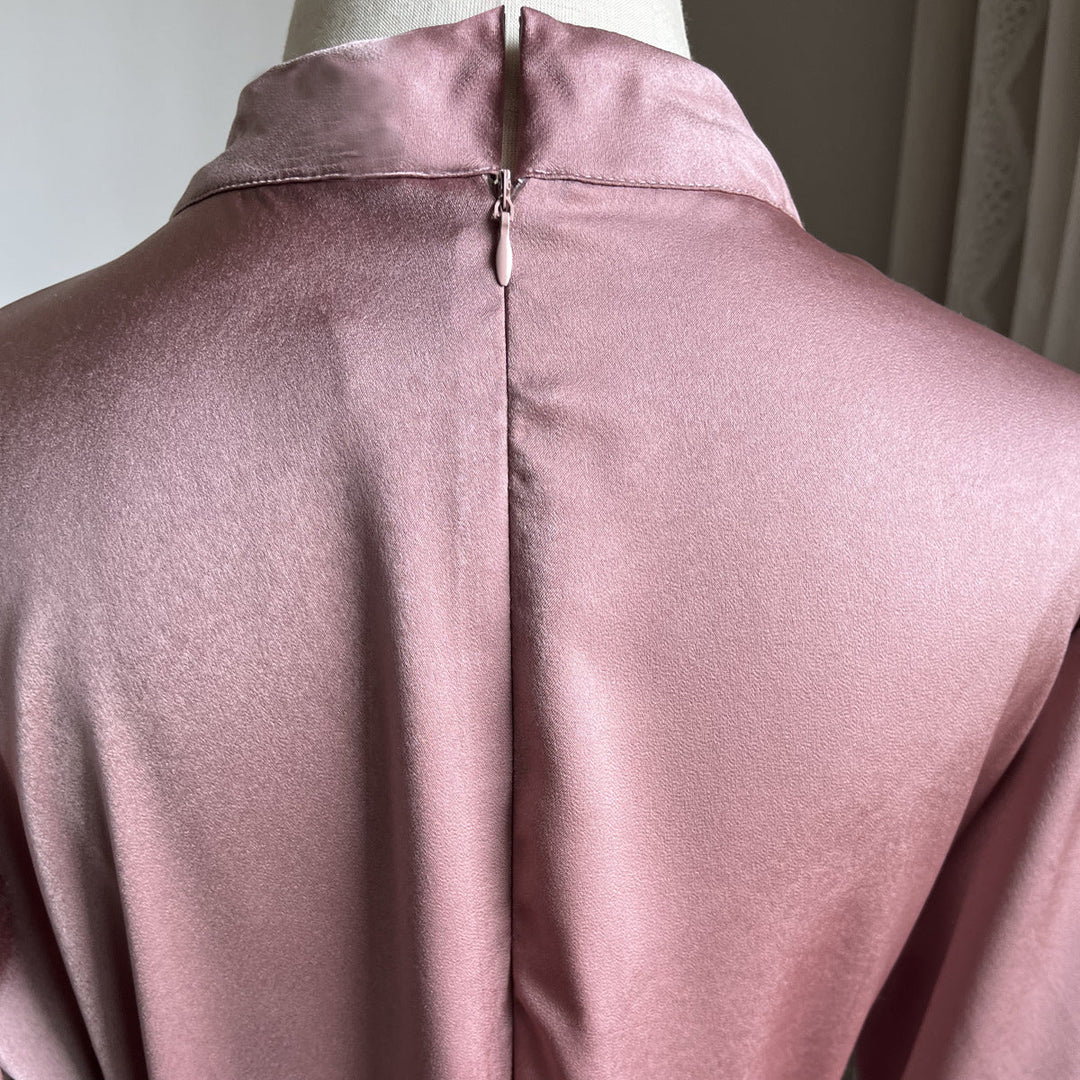Skovae | Elegant Satin Bundet Kjole