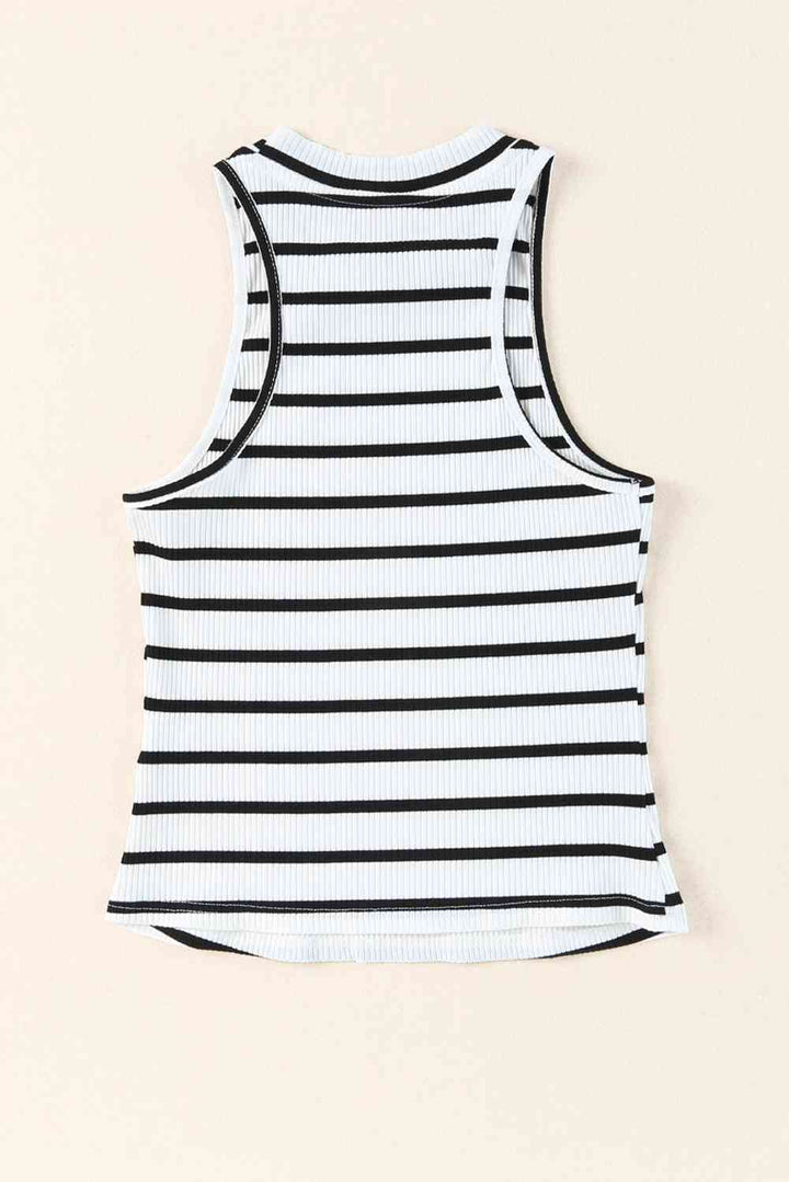 Stilla | Ribbet Rund Hals Tank