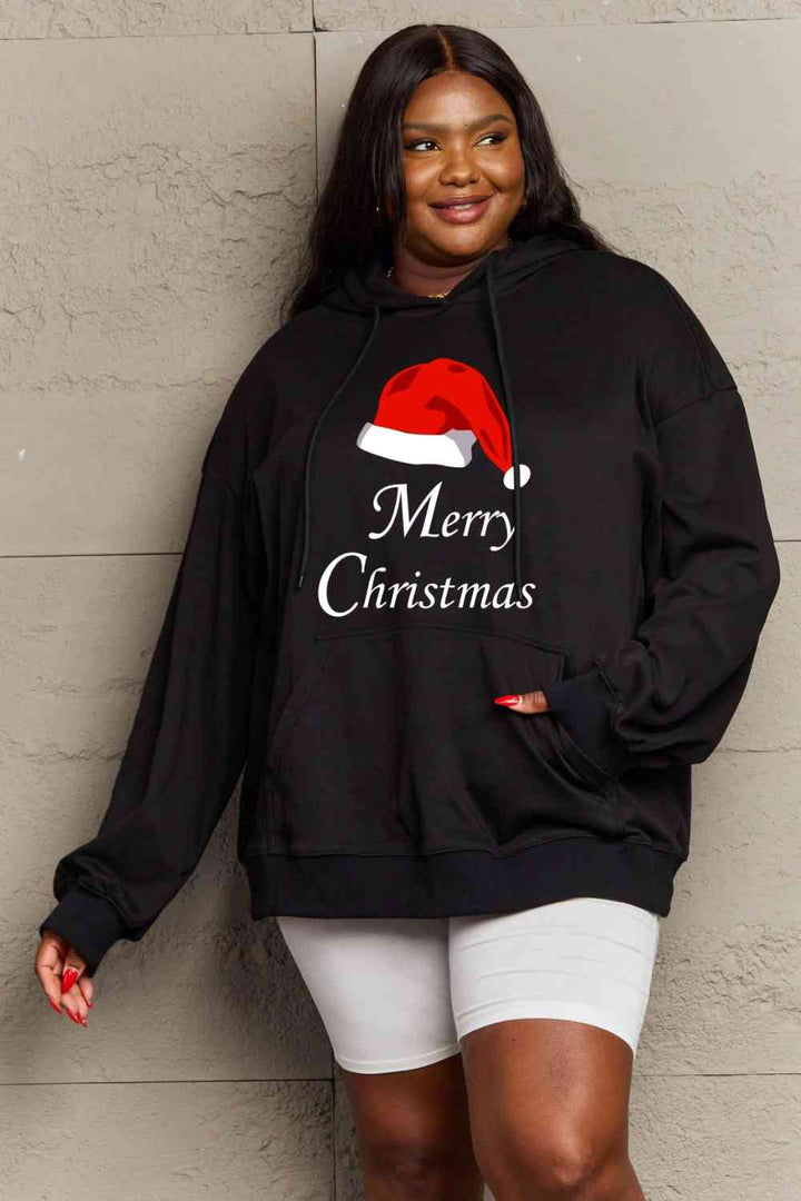 Stilla | Love Plus Size Merry Christmas Graphic Hoodie