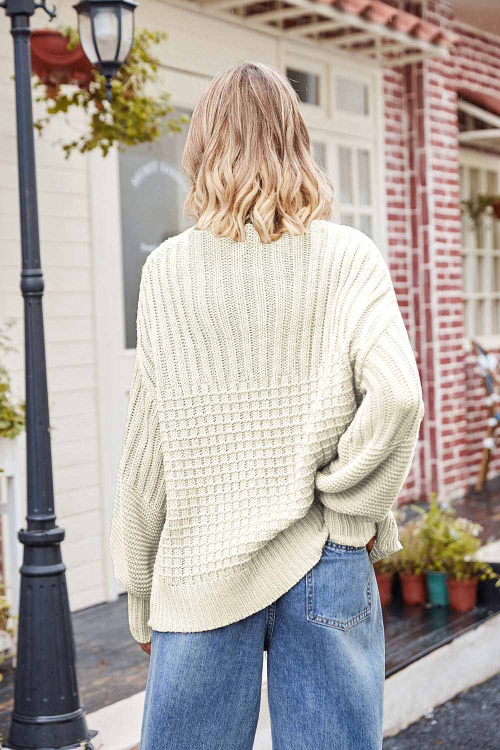 Stilla | Drop Shoulder Lantern Sleeve Sweater