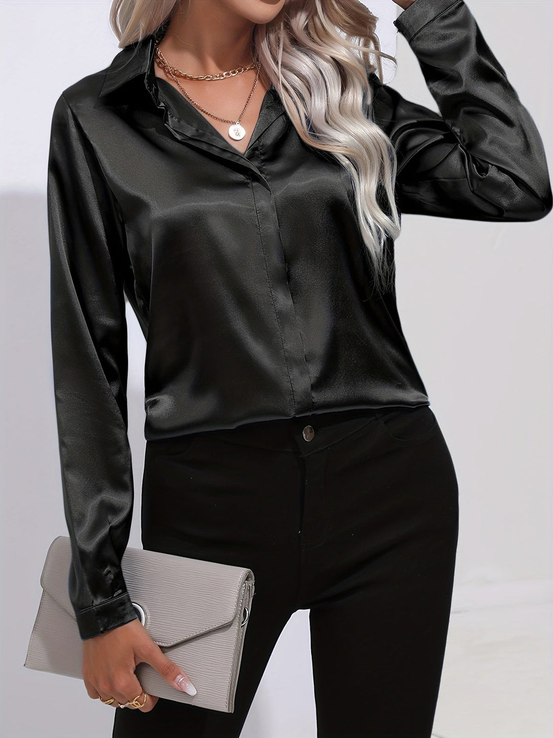 Stilla | Elegant Satinbluse