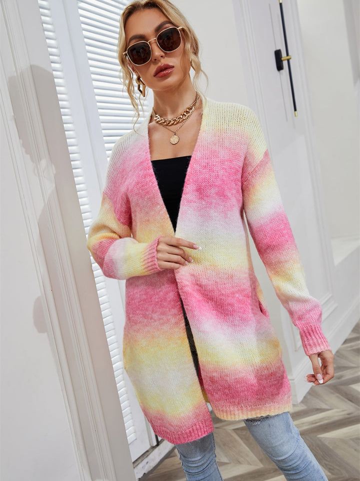 Stilla | Wings Fuldt Størrelse Gradient Åben Foran Cardigan