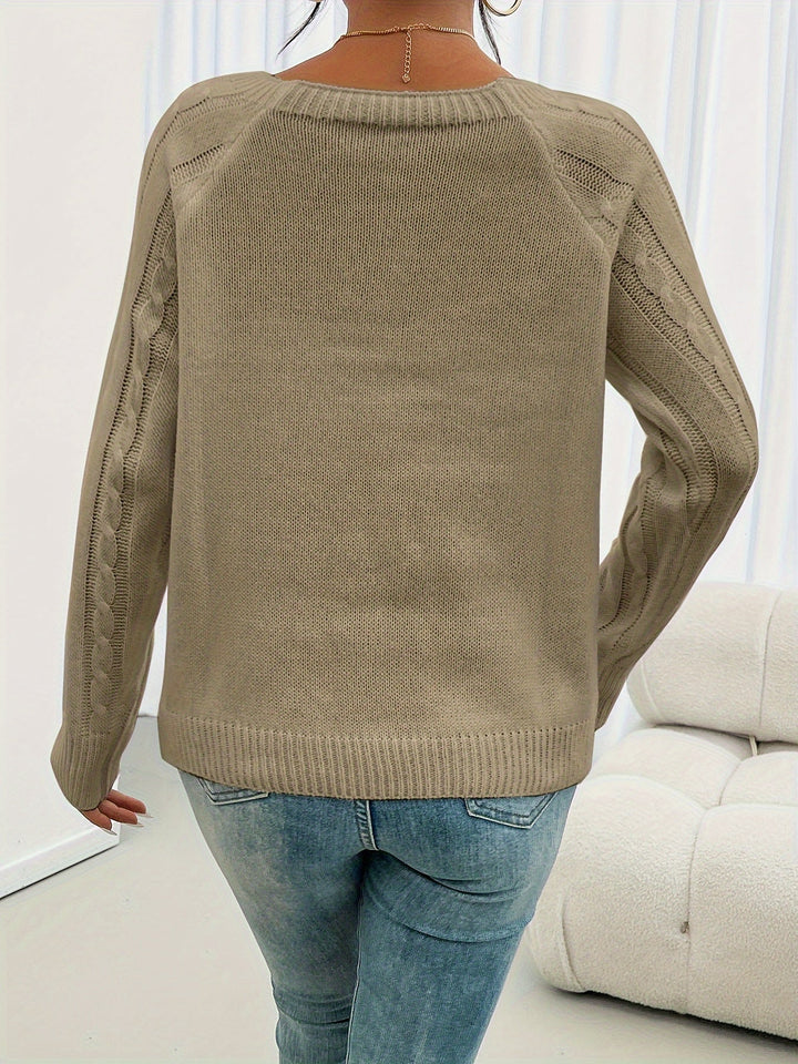 Stilla | Casual Pullover Top med Rundhalsudskæring