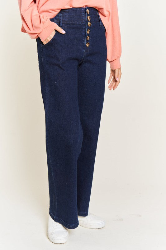 Stilla | Taljeret Knap Bred Ben Jeans
