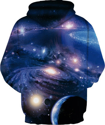Unisex hættepullover med galaktisk univers-motiv Stilla