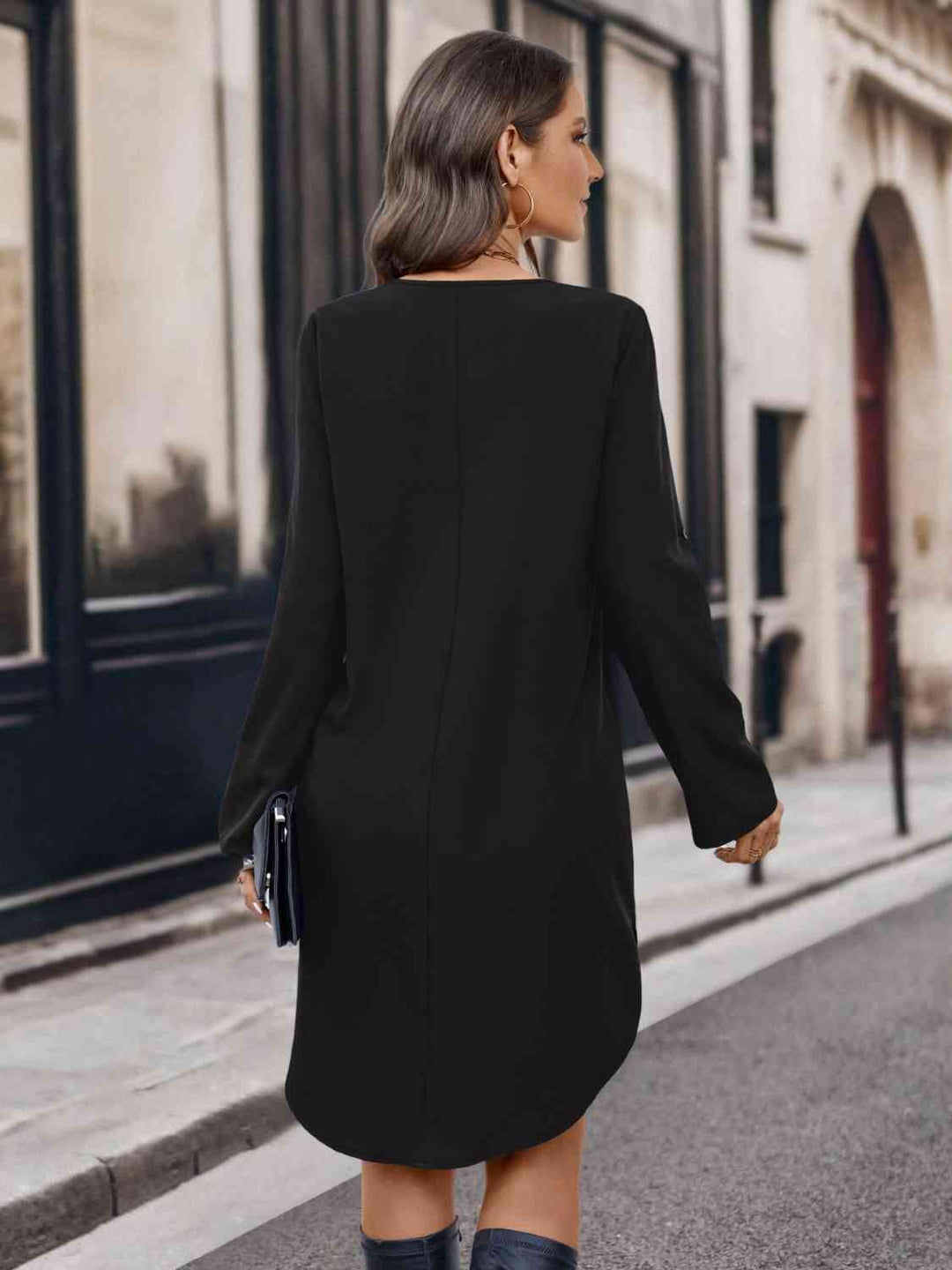 Stilla | Hals Midi Sweater Kjole