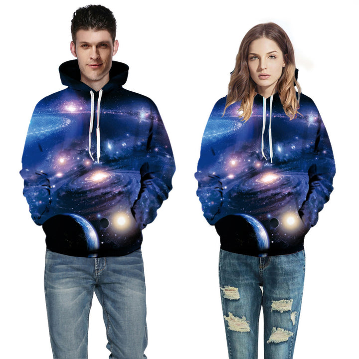 Unisex hættepullover med galaktisk univers-motiv Stilla