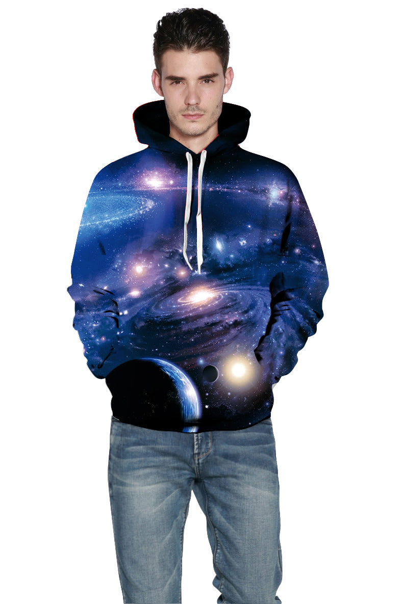 Unisex hættepullover med galaktisk univers-motiv Stilla