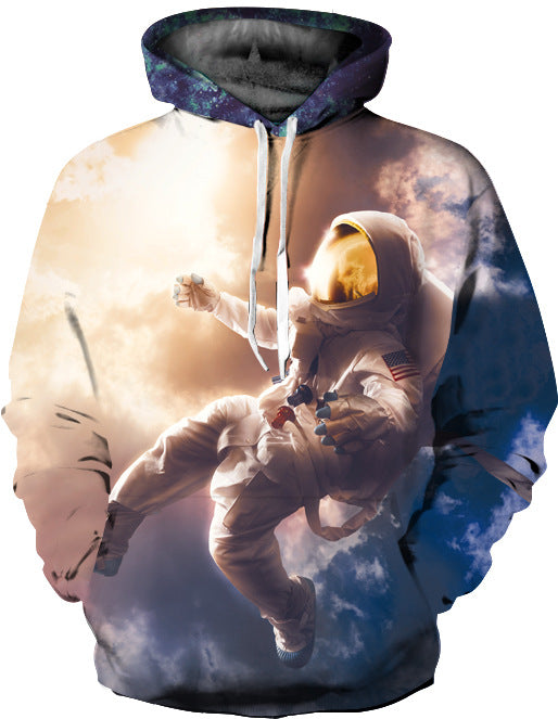 Dame hoodie med intergalaktisk astronautmotiv Stilla