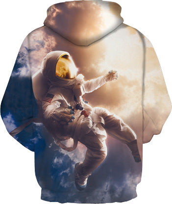 Dame hoodie med intergalaktisk astronautmotiv Stilla