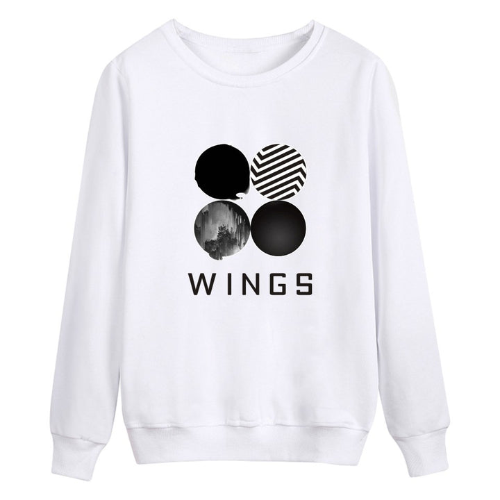 Kvinders sweatshirt med kreativ grafisk print og rund hals Stilla