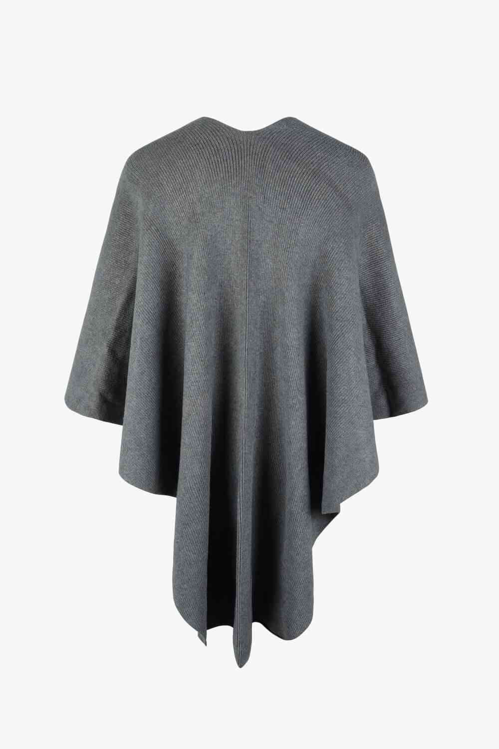 Stilla | Hals Pom-pom Trim Poncho