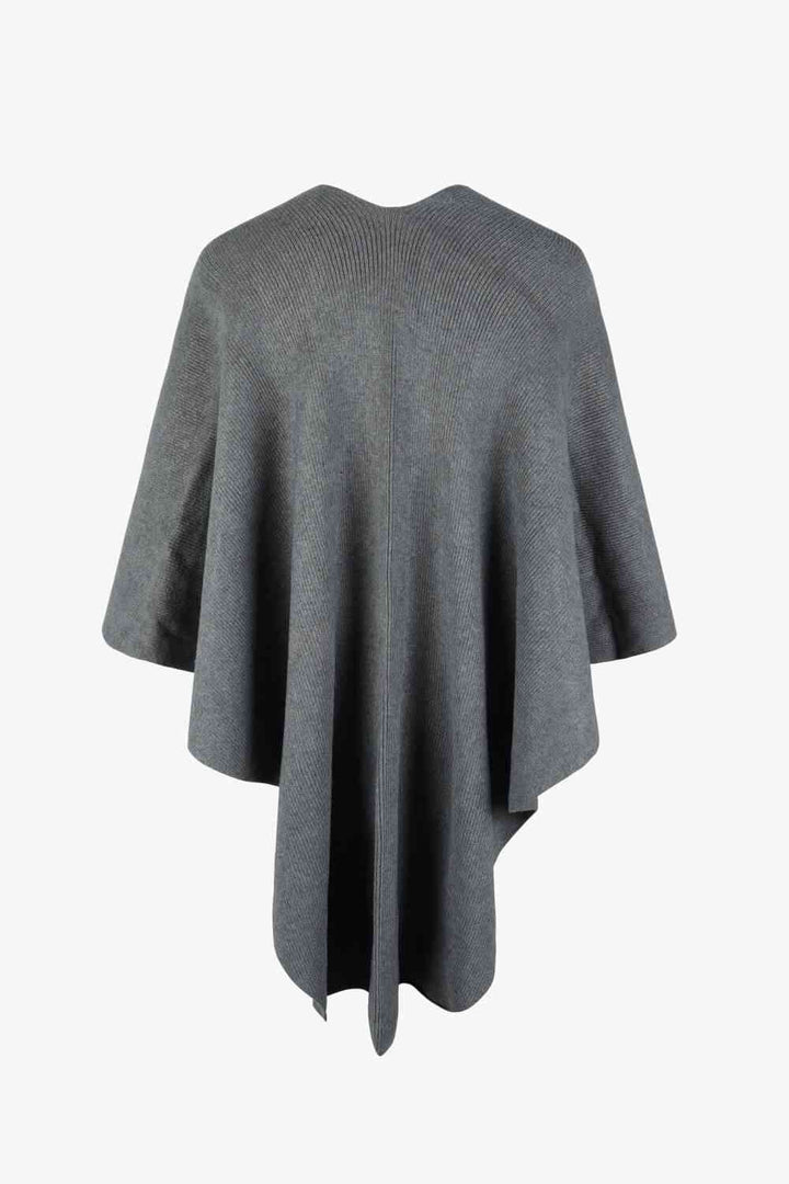 Stilla | Hals Pom-pom Trim Poncho