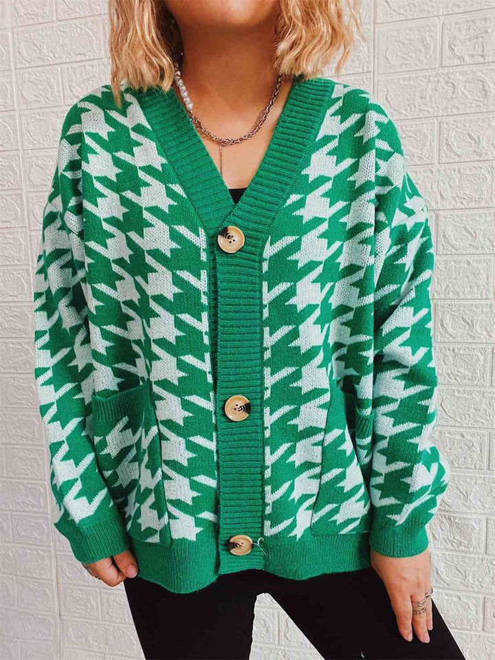 Stilla | Knap Front Cardigan Med Lommer