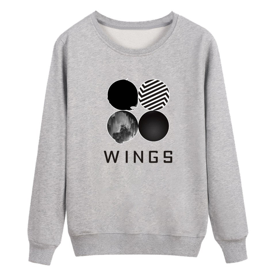Kvinders sweatshirt med kreativ grafisk print og rund hals Stilla