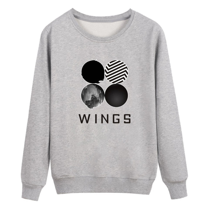 Kvinders sweatshirt med kreativ grafisk print og rund hals Stilla