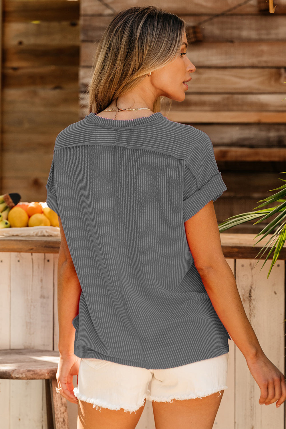 Stilla | Sømløs Rund Hals Kortærmet T-Shirt
