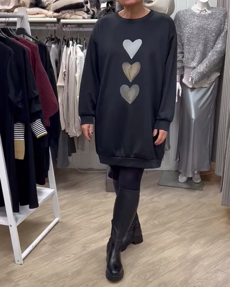 Stilla | Shift Hjerte Mønster Casual
