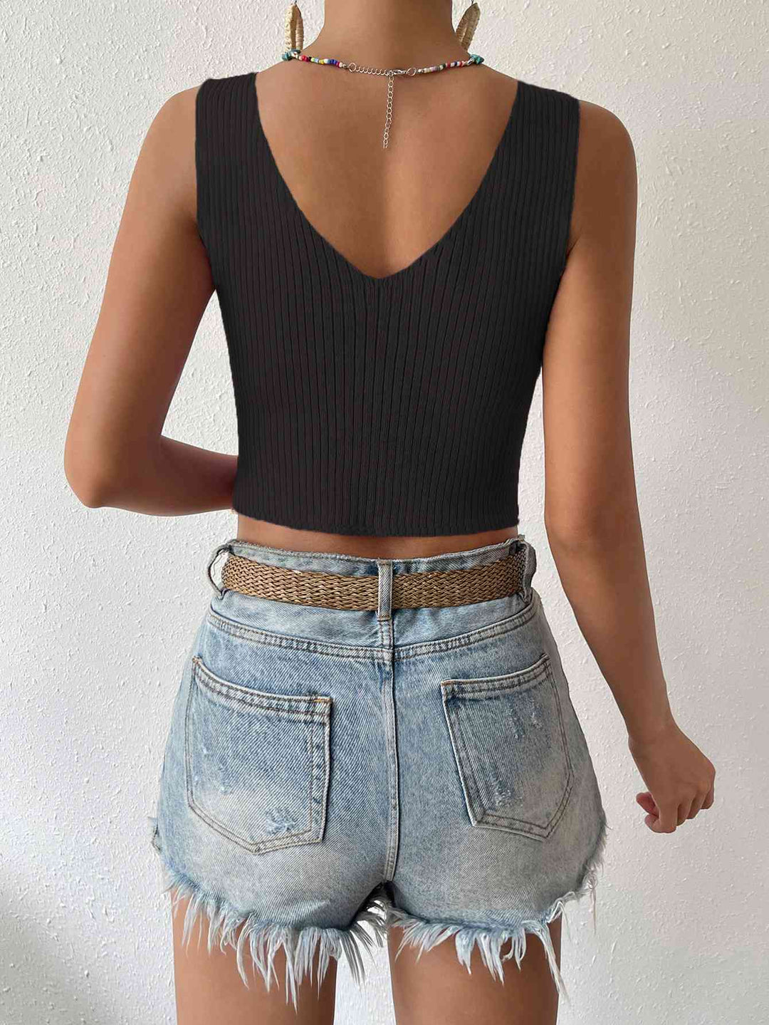 Stilla | Cropped Strikket Tank