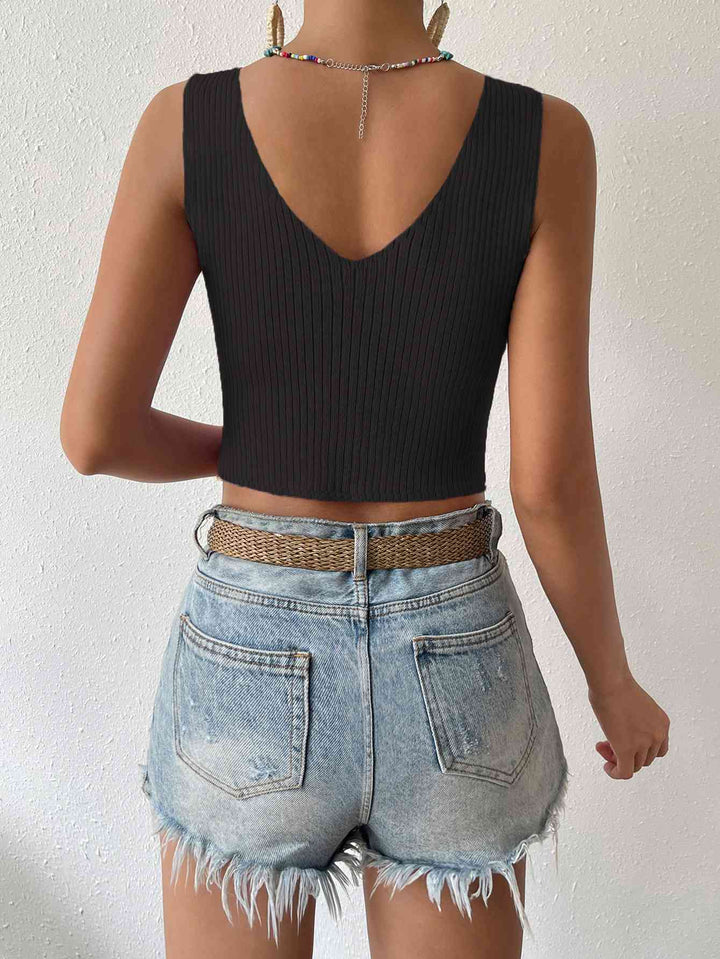 Stilla | Cropped Strikket Tank