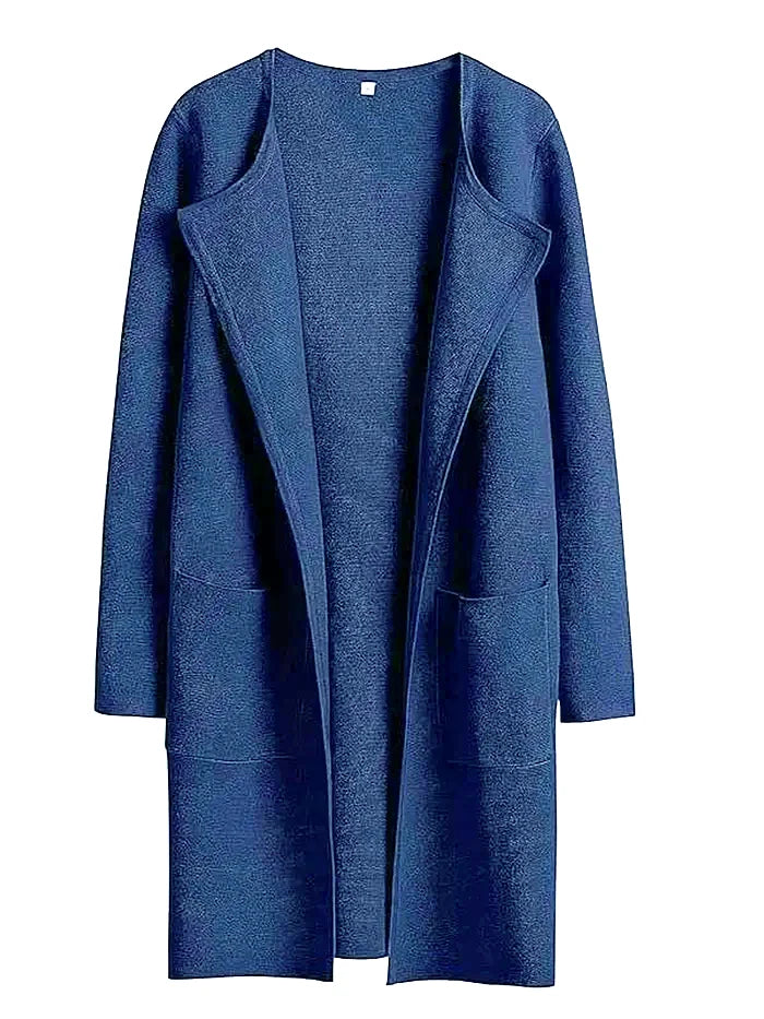 Stilla | Frakke Løs Skæring Knælængde Bred Revers Minimalistisk Design