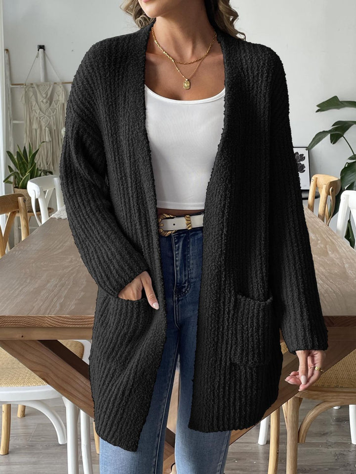 Stilla | Åben Strikjakke med Blødt Materiale til Behageligt Look