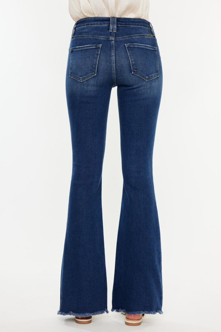 Stilla | Cat's Whiskers Raw Hem Flare Jeans