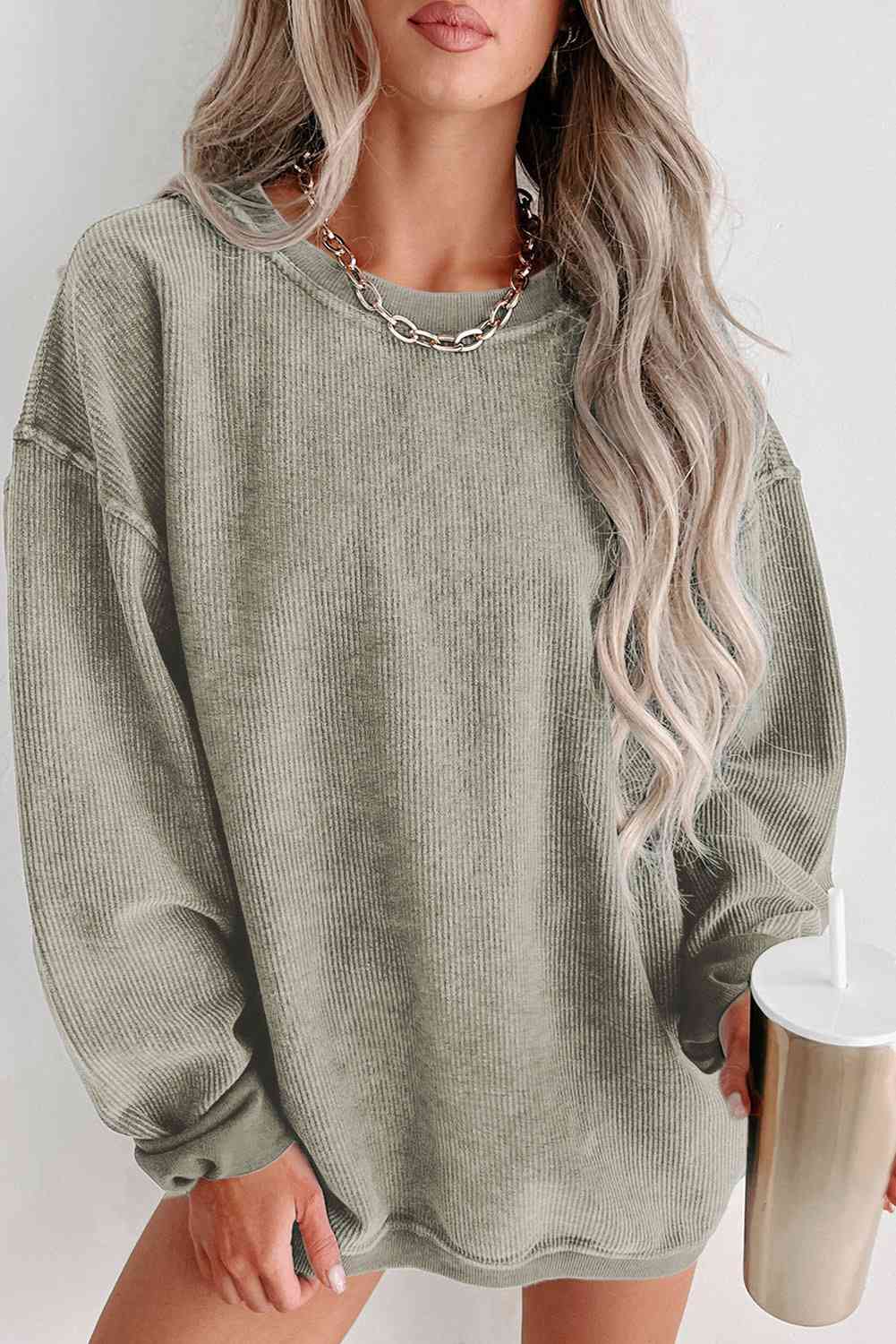 Stilla | Nakke Droppet Skulder Sweatshirt