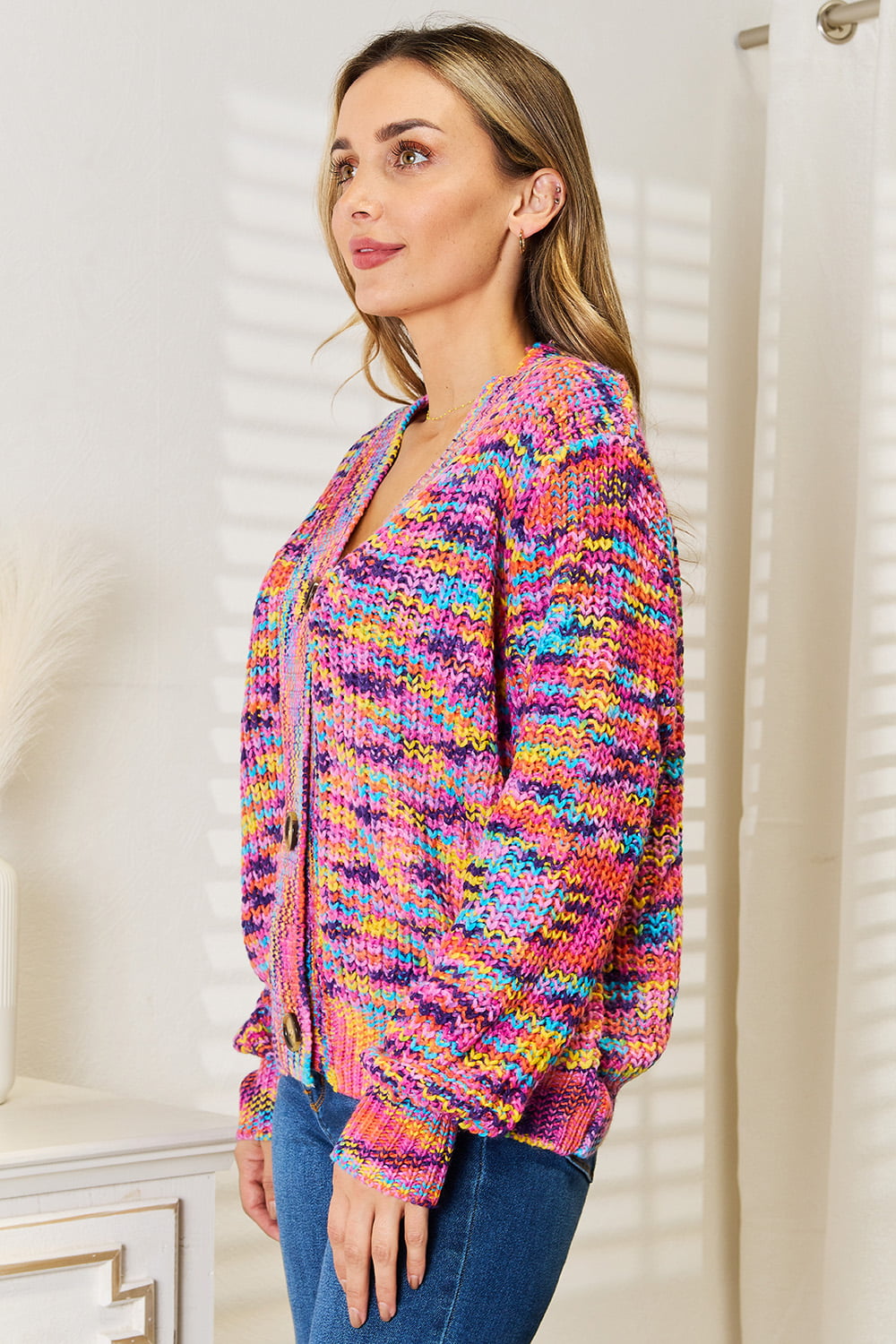 Stilla | Wings Woven Right V-Hals Langærmet Cardigan