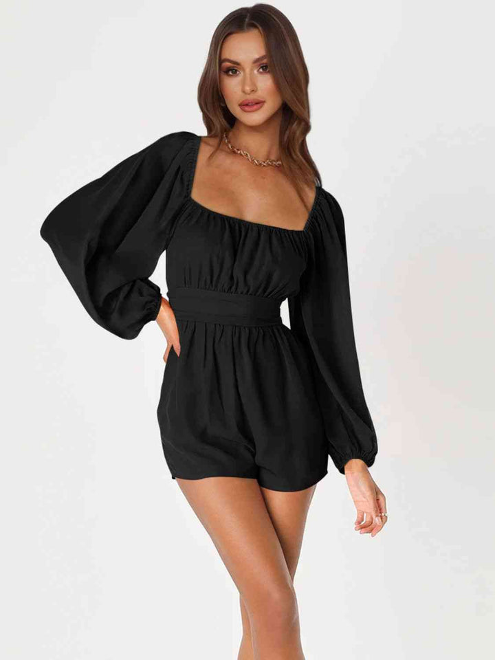 Stilla | Bag Smoked Ballonærme Romper