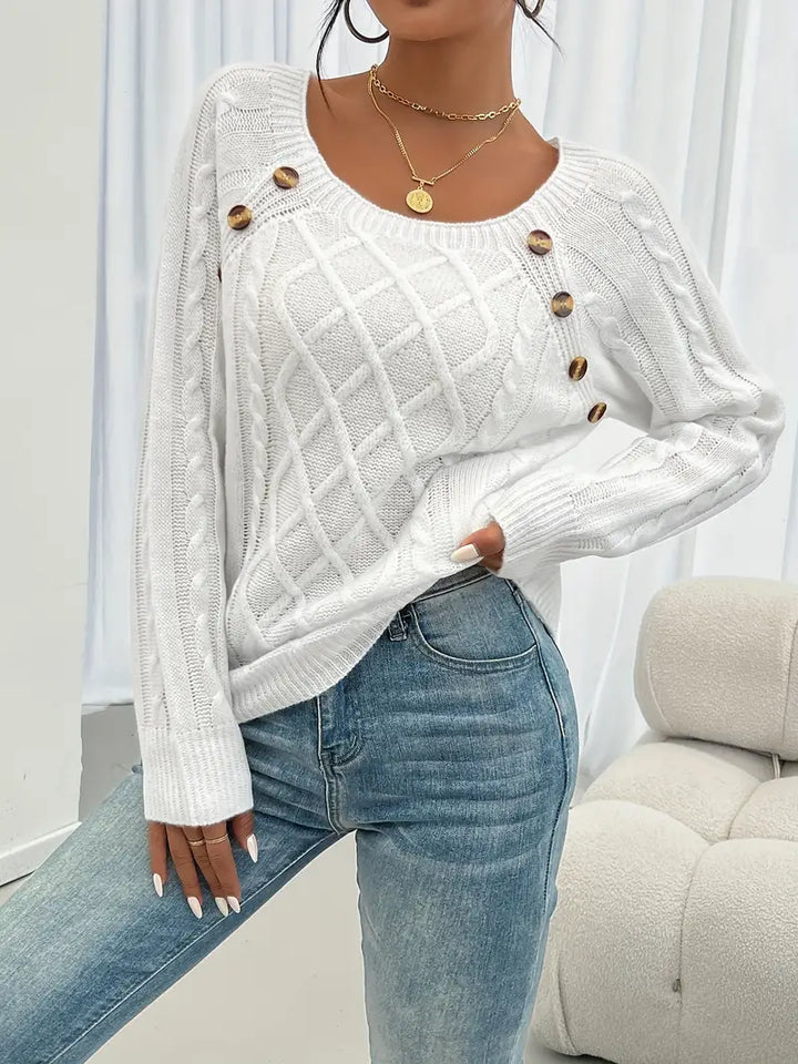 Stilla | Behagelig Casual Pullover Med Knap