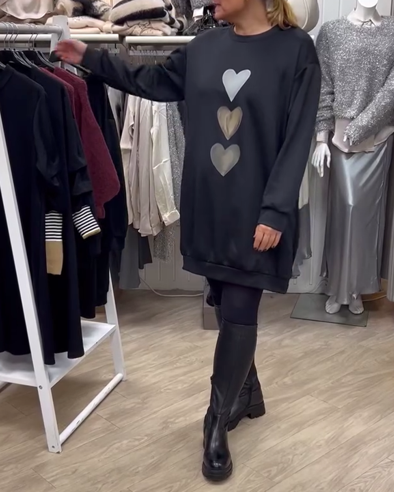Stilla | Shift Hjerte Mønster Casual