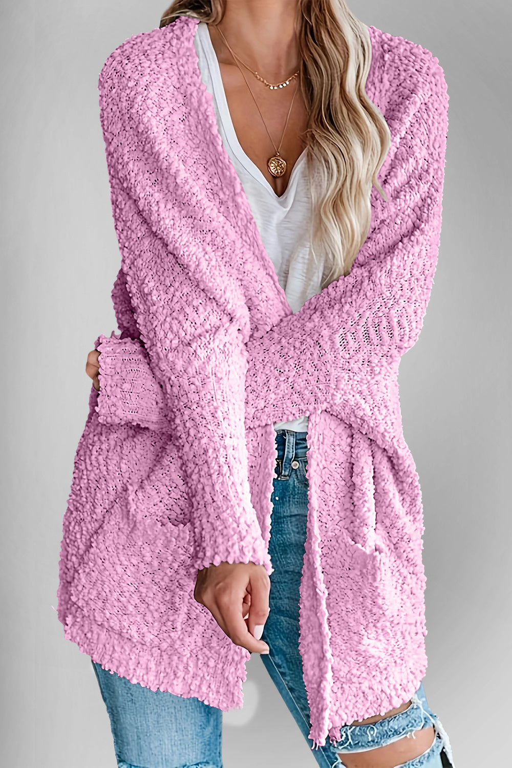 Stilla | Tag Lomme Åben Front Langærmet Cardigan
