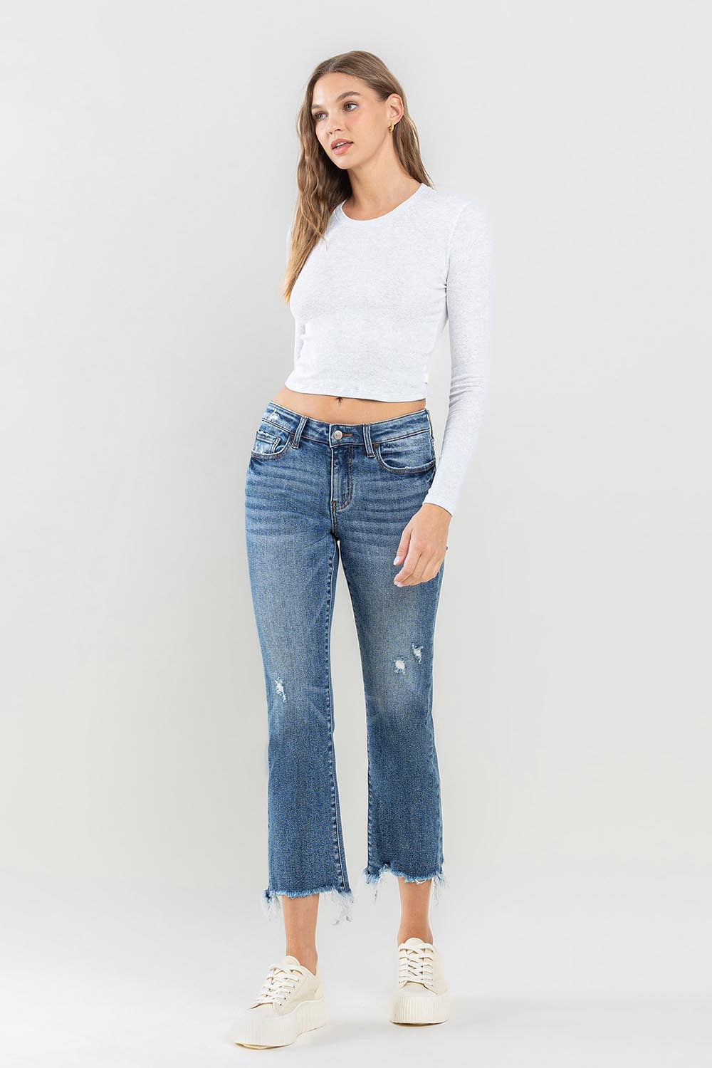 Stilla | Mellemhøj Slidser Hæm Jeans