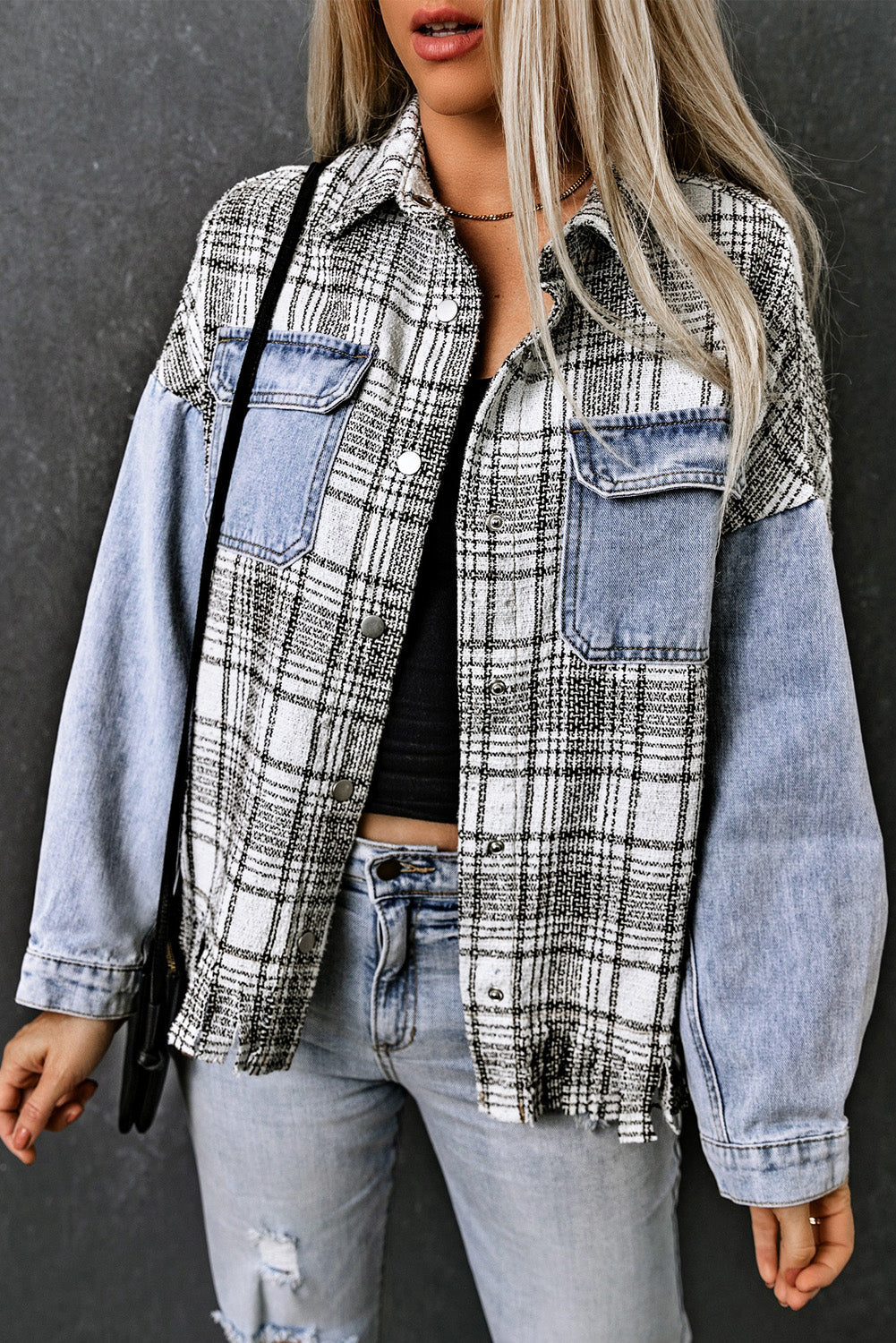 Stilla | Lommepocket Snap Down Denim Jakke
