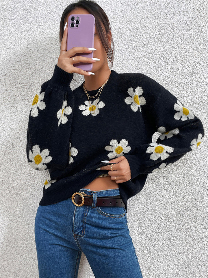Stilla | Rund Hals Lantern Ærme Sweater