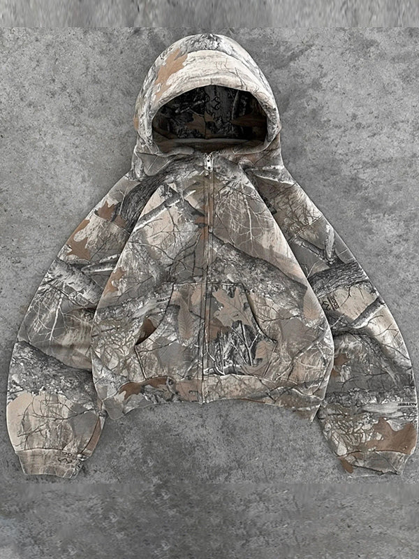 Stilla | Vintage Street Print Overdimensioneret Hoodie
