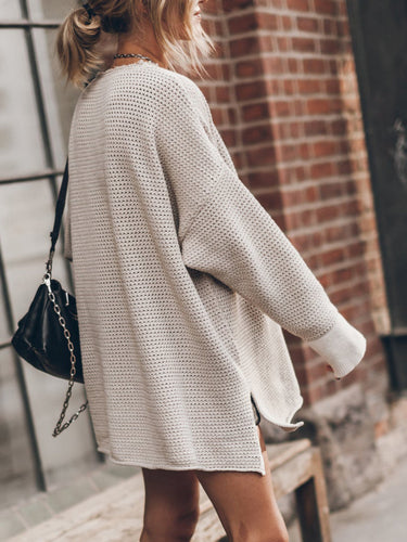 Stilla | Rund Hals Langærmet Slid Sweater