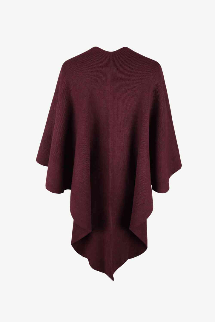 Stilla | Hals Pom-pom Trim Poncho