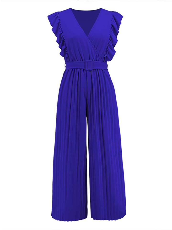 Stilla | Surplice Cap Sleeve Jumpsuit