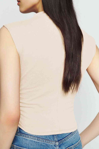 Stilla | Hals Rynket Korte Top
