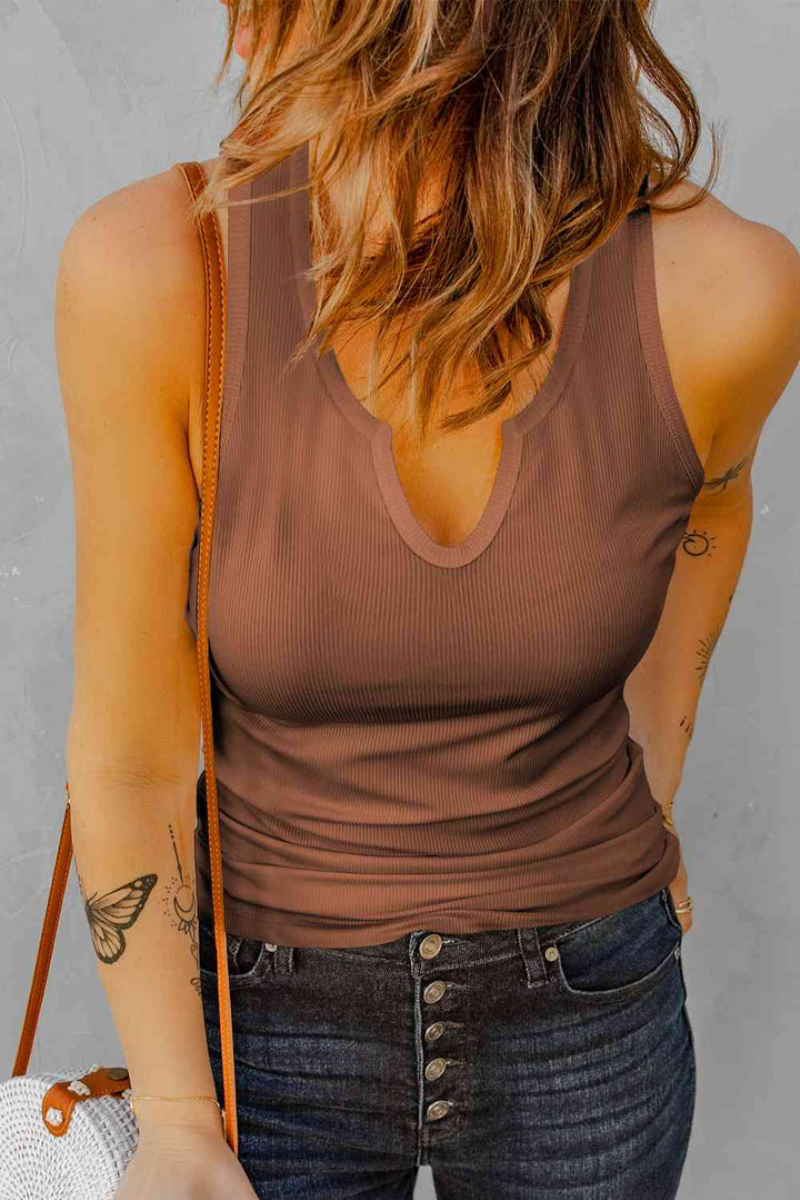 Stilla | Nakke Ribbet Tanktop