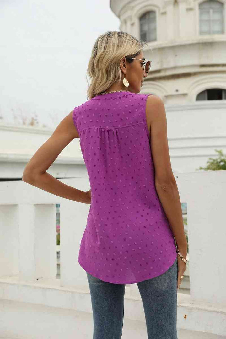 Stilla | Dot Notched Neck Tank